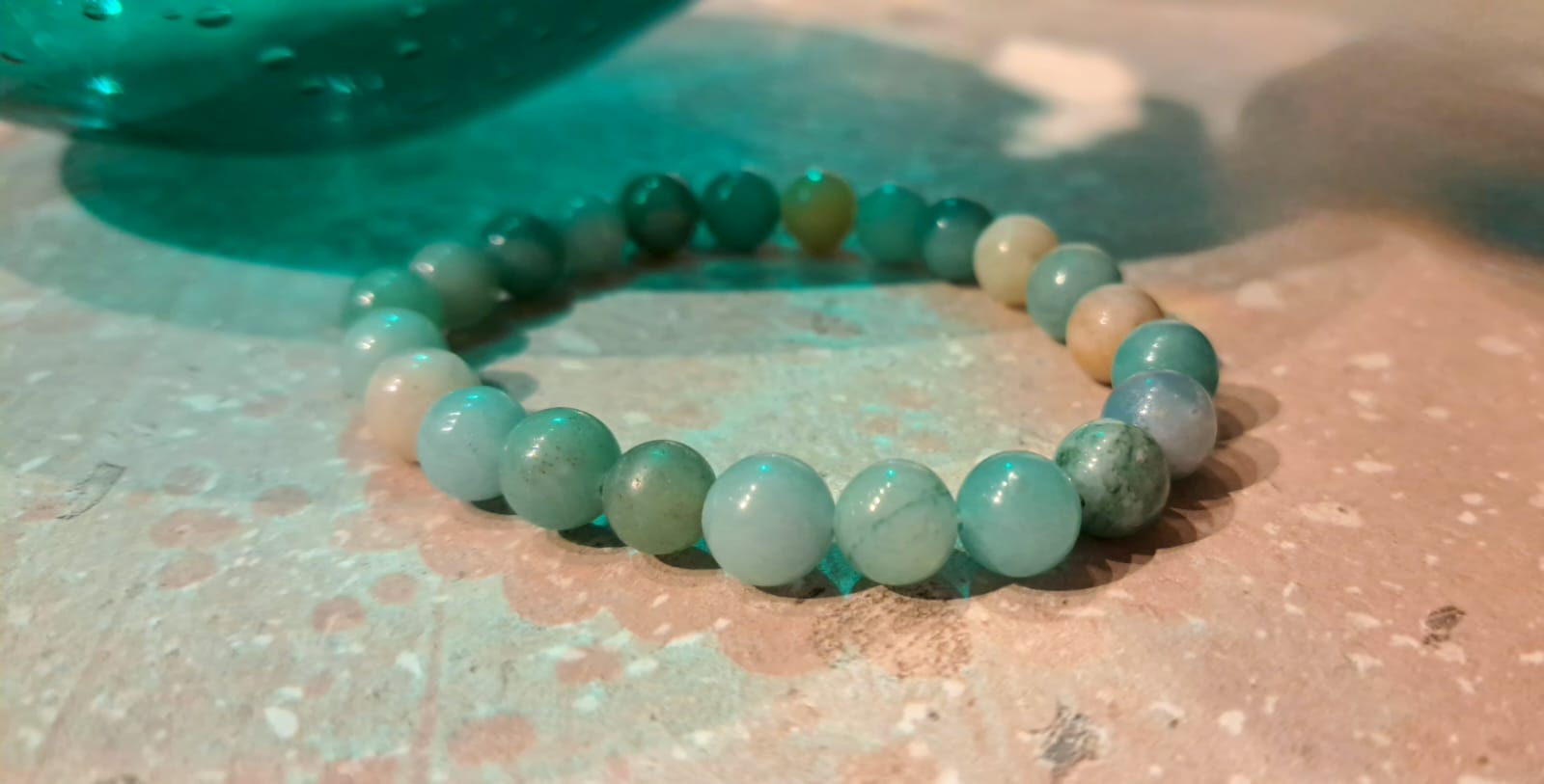 Bracciale artigianale in Amazzonite pietre naturali handmade GM_Creations
