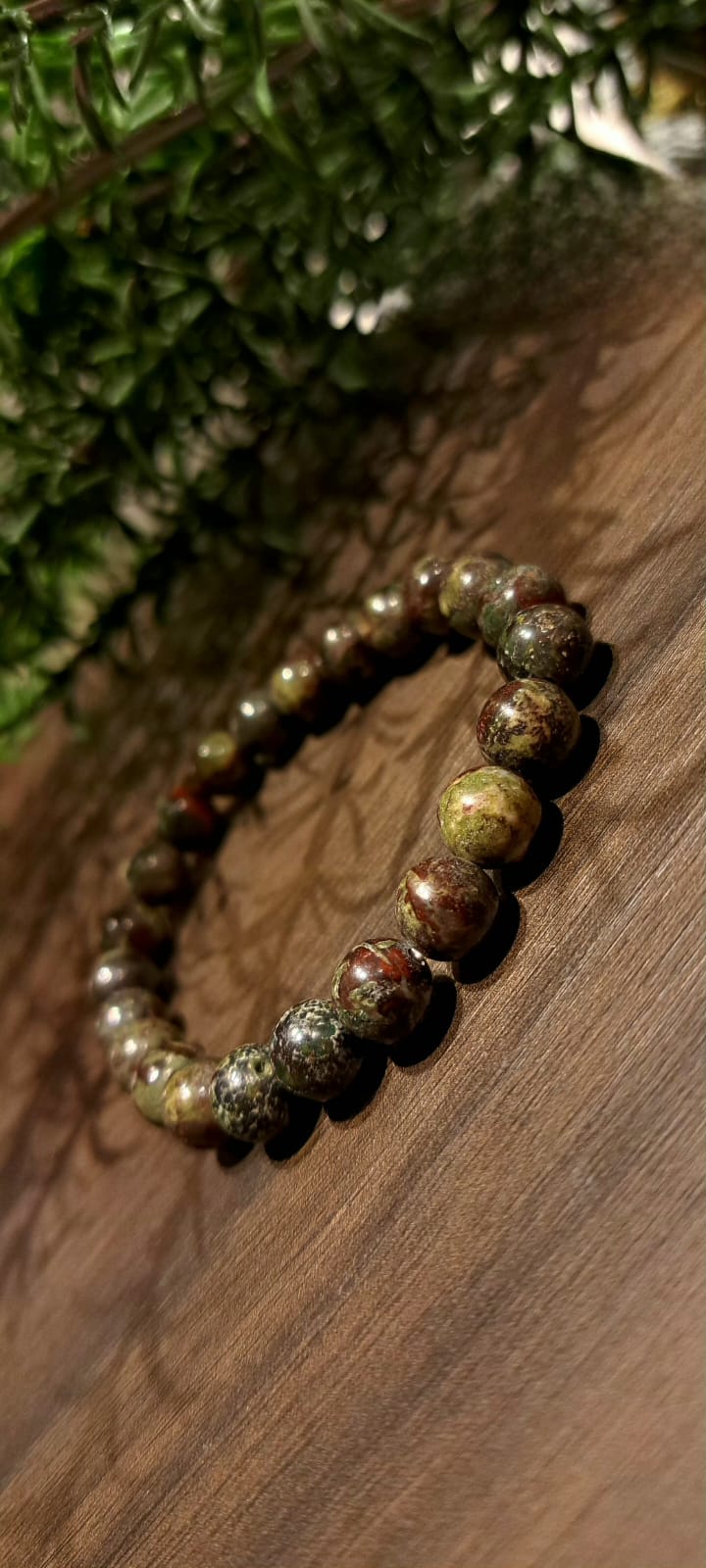 Bracciale artigianale in Diaspro Sangue di Drago pietre naturali handmade GM_Creations