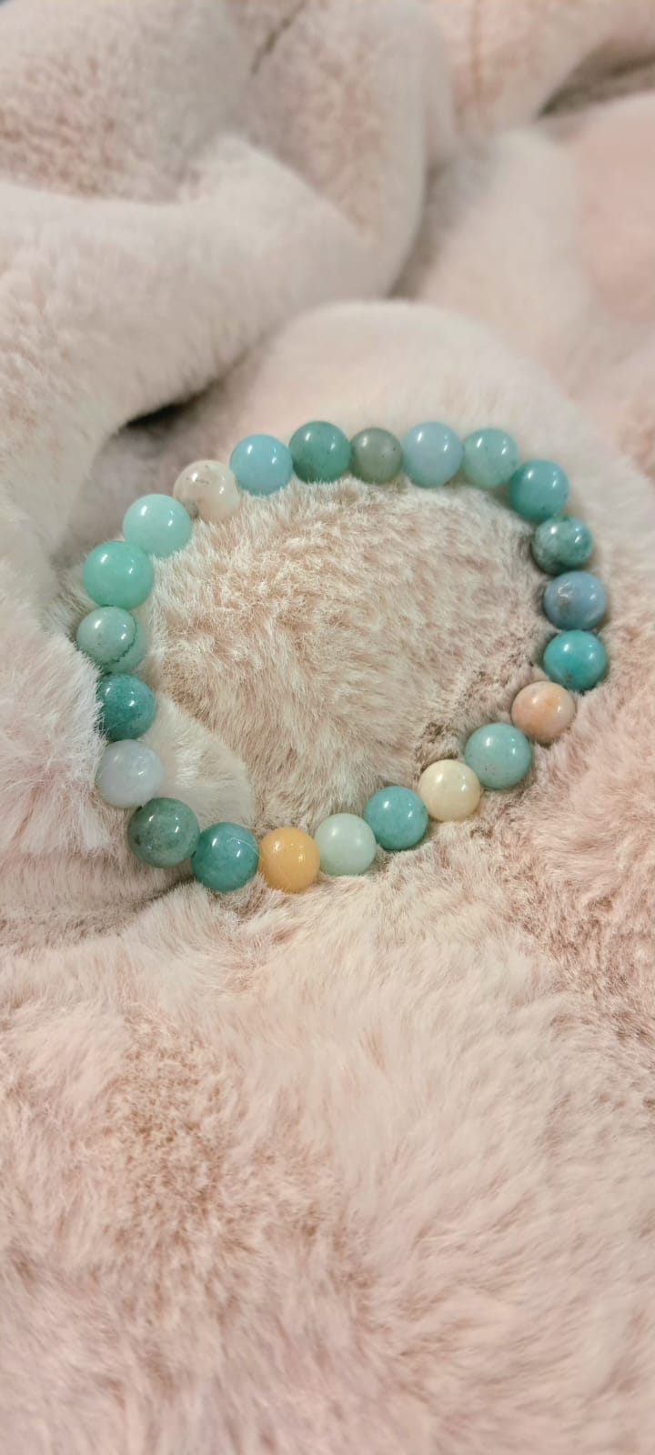 Bracciale artigianale in Amazzonite pietre naturali handmade GM_Creations