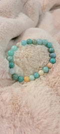 Bracciale artigianale in Amazzonite pietre naturali handmade GM_Creations