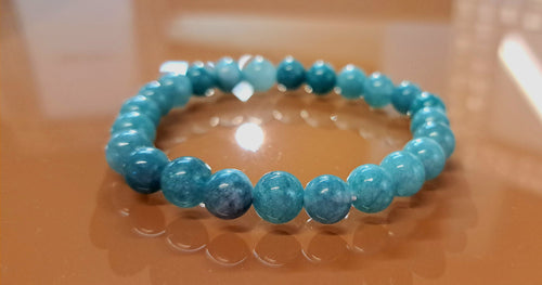 Bracciale artigianale in Acquamarina pietre naturali handmade GM_Creations