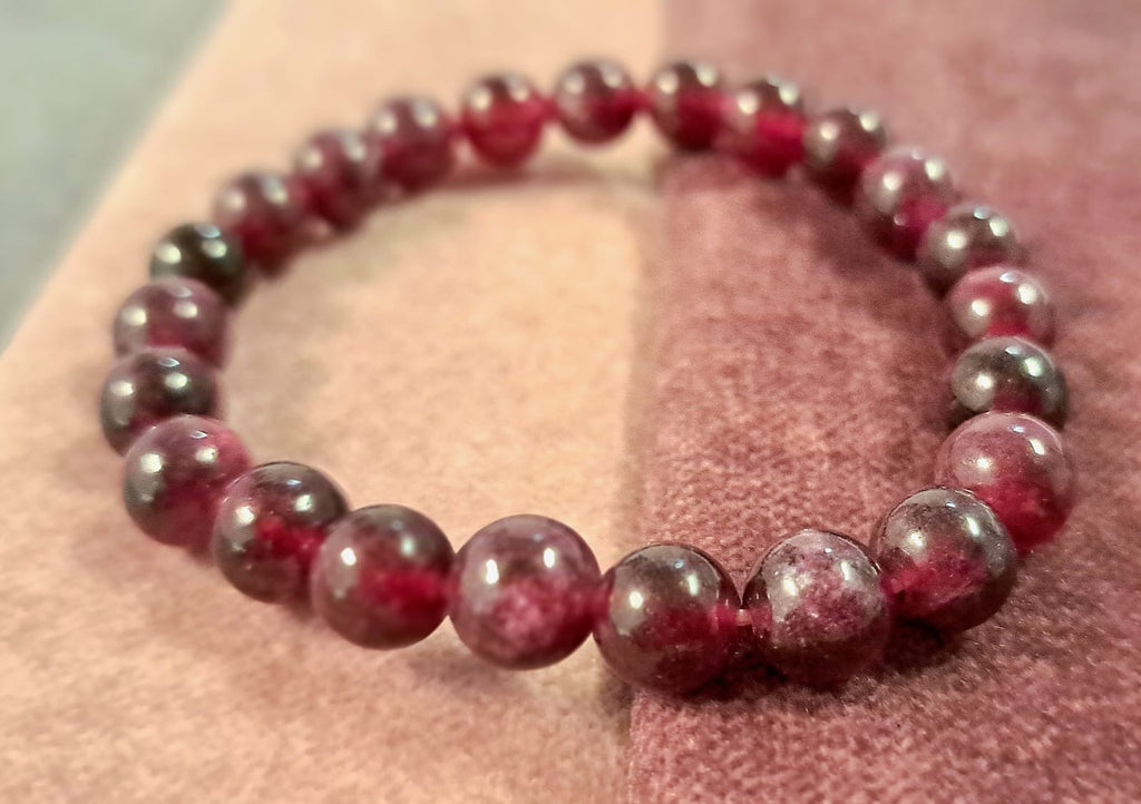 Bracciale artigianale in Granato pietre naturali handmade GM_Creations