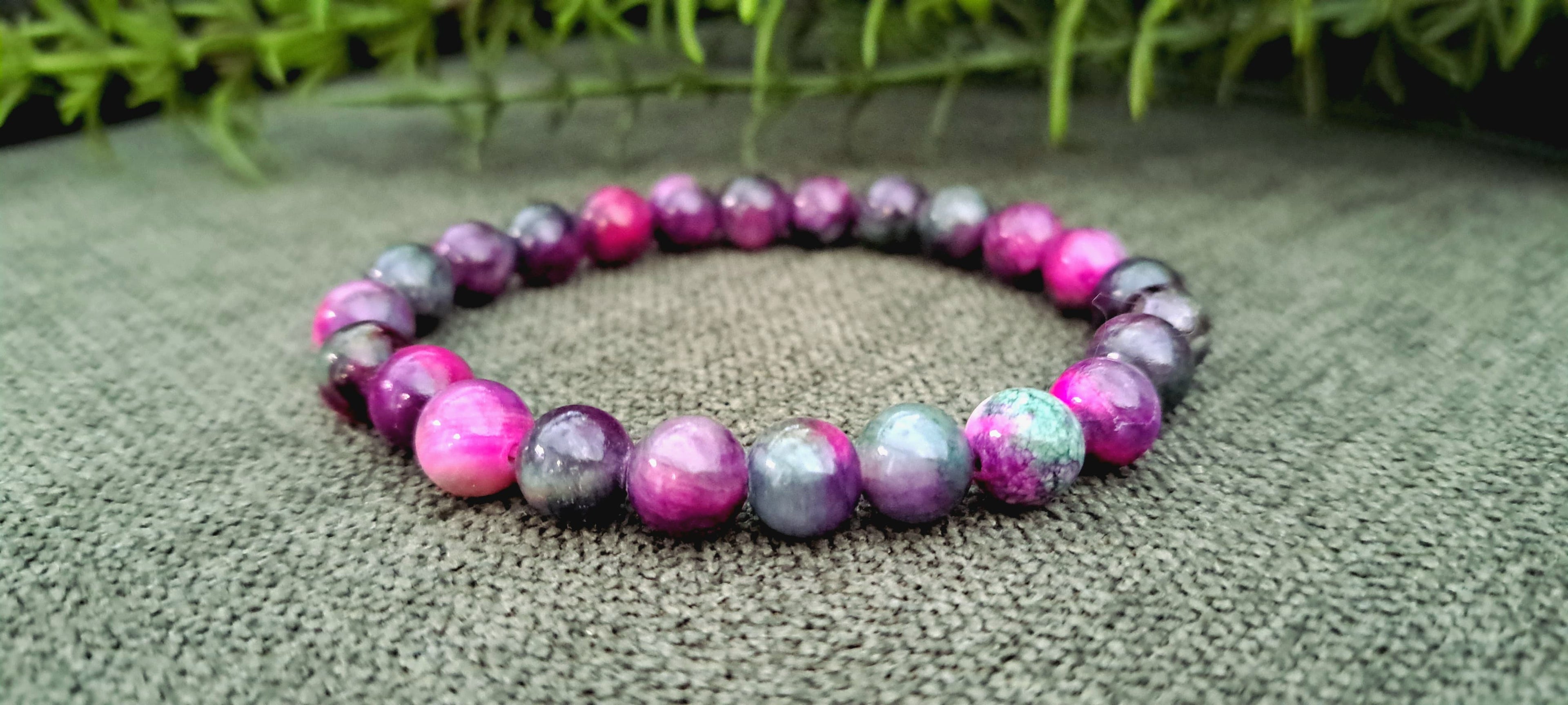 Bracciale artigianale in Giada Birmana pietre naturali handmade GM_Creations