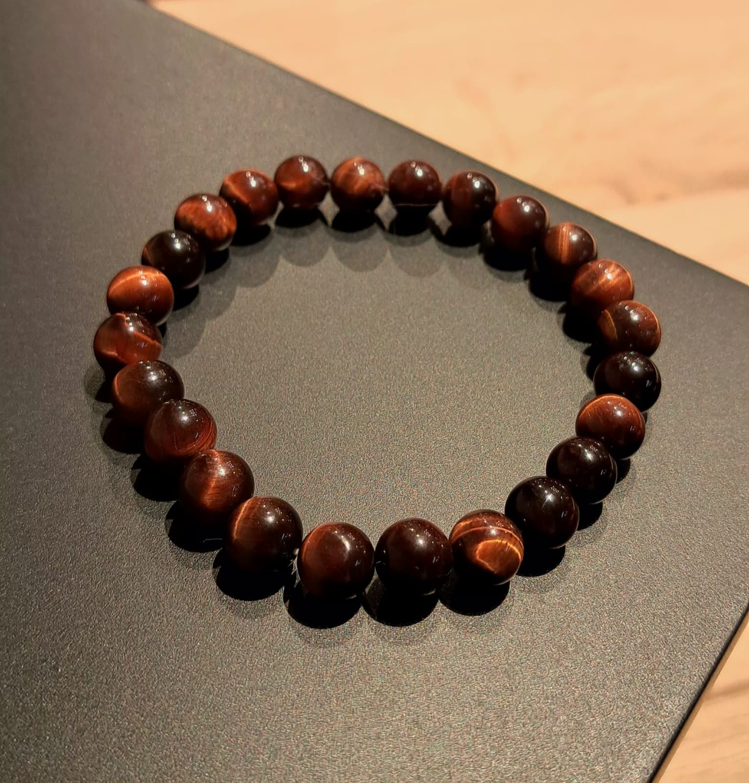 Bracciale artigianale in Occhio di Bue pietre naturali handmade GM_Creations