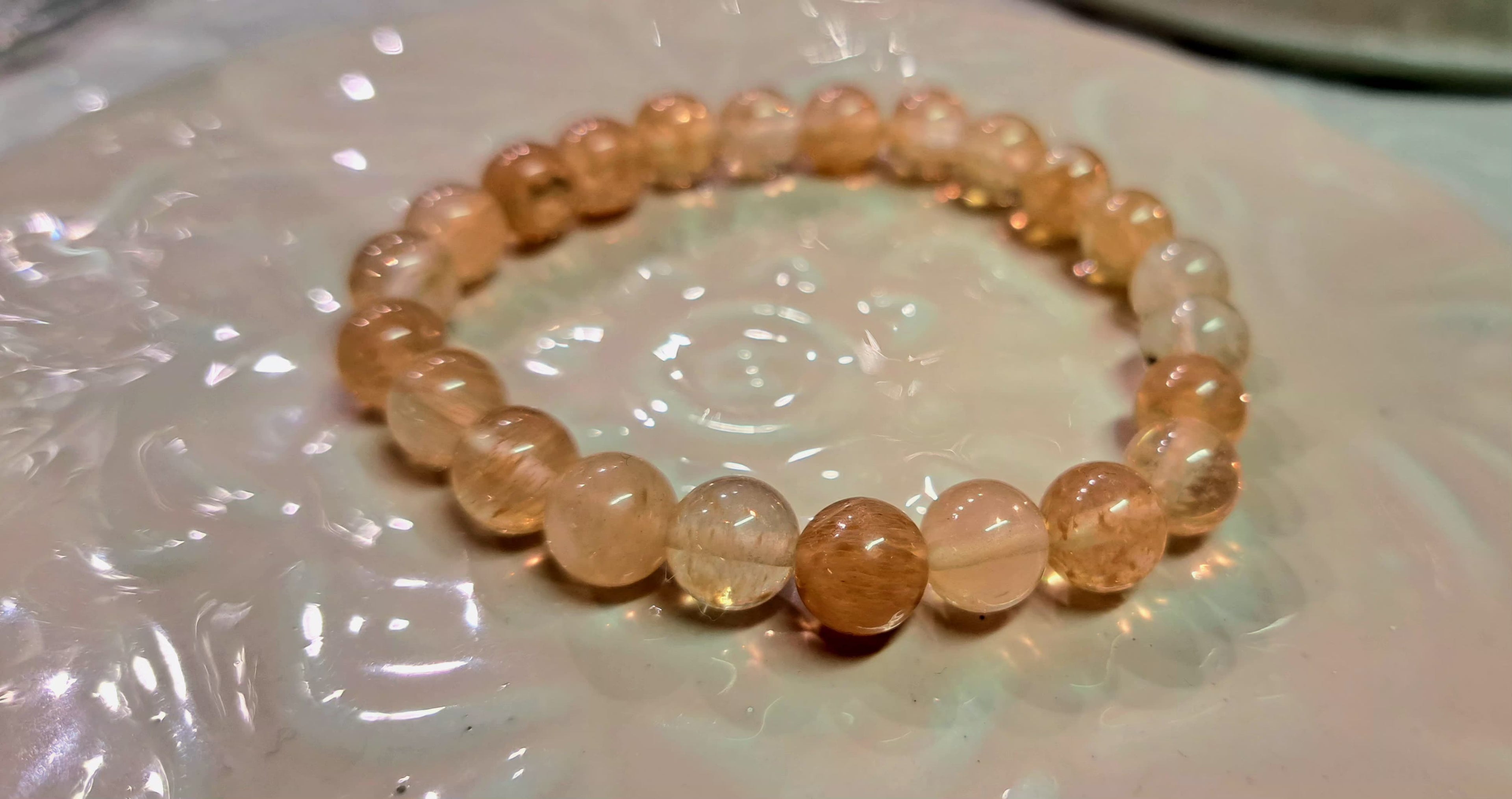 Bracciale artigianale in Quarzo Citrino pietre naturali handmade GM_Creations