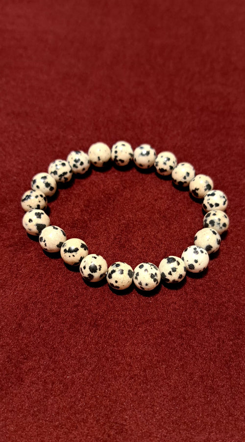 Bracciale artigianale in Diaspro Oceanico pietre naturali handmade GM_Creations