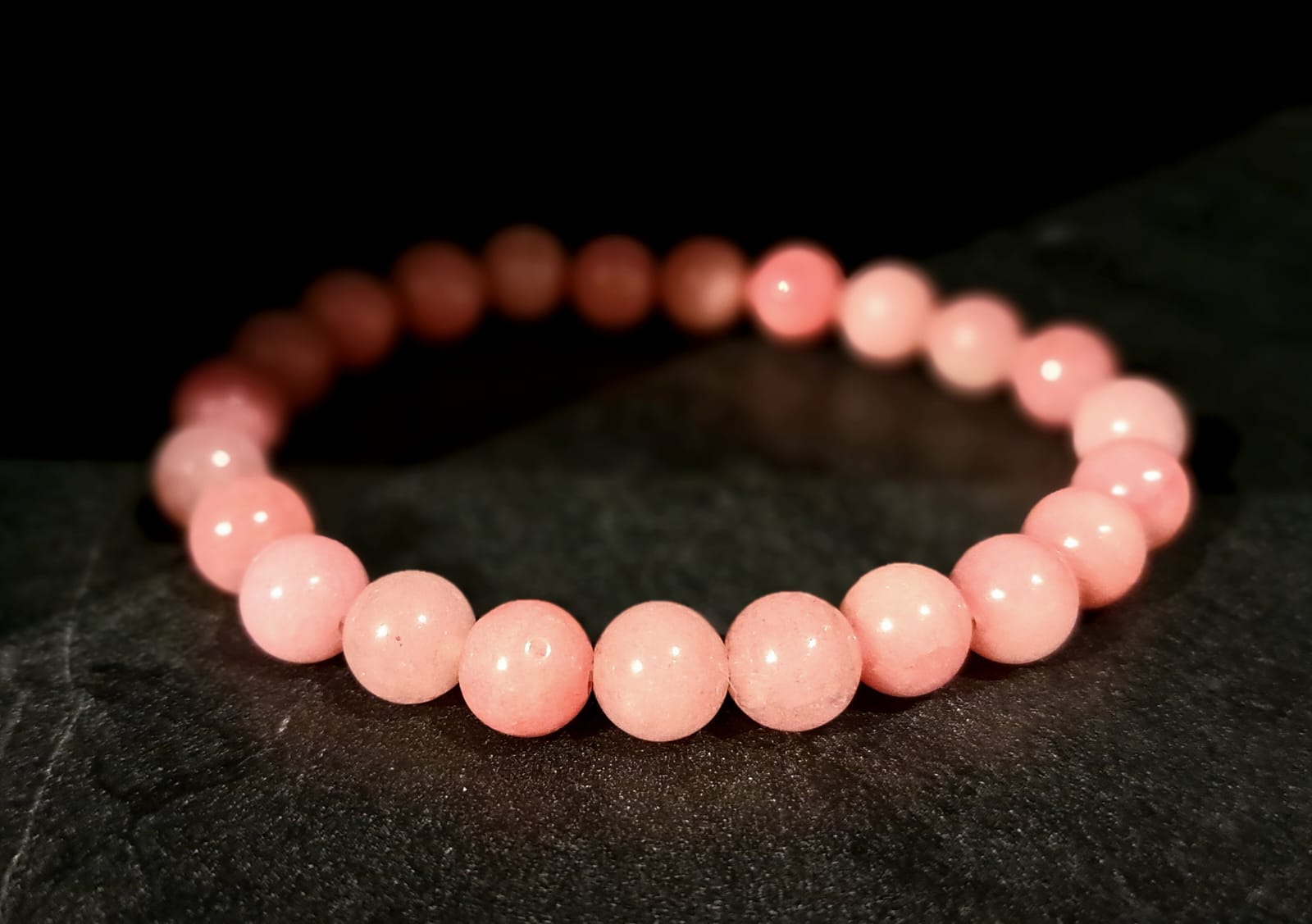 Bracciale artigianale in Rodocrosite pietre naturali handmade GM_Creations