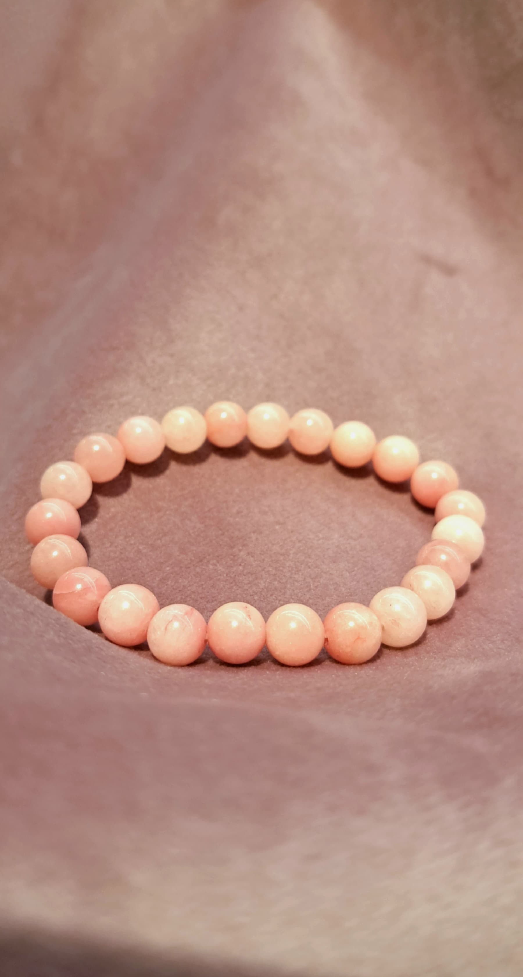Bracciale artigianale in Rodocrosite pietre naturali handmade GM_Creations
