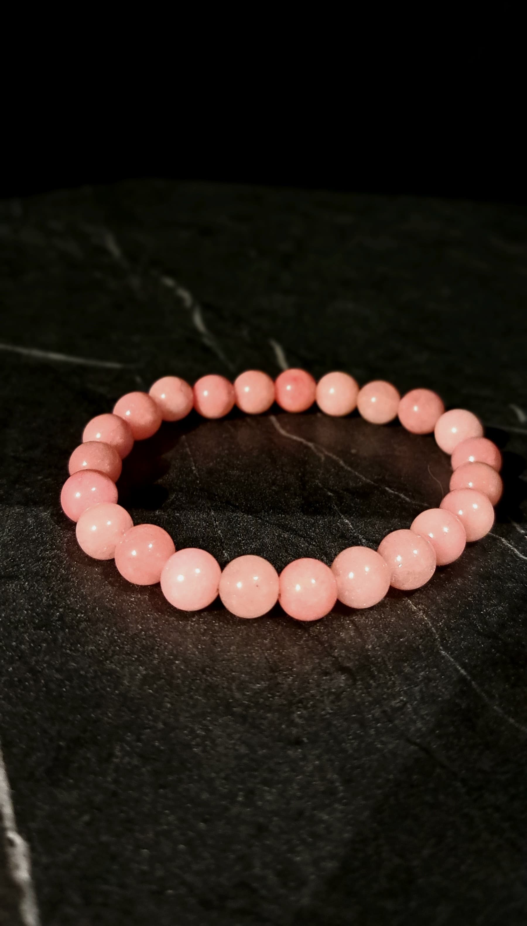 Bracciale artigianale in Rodocrosite pietre naturali handmade GM_Creations