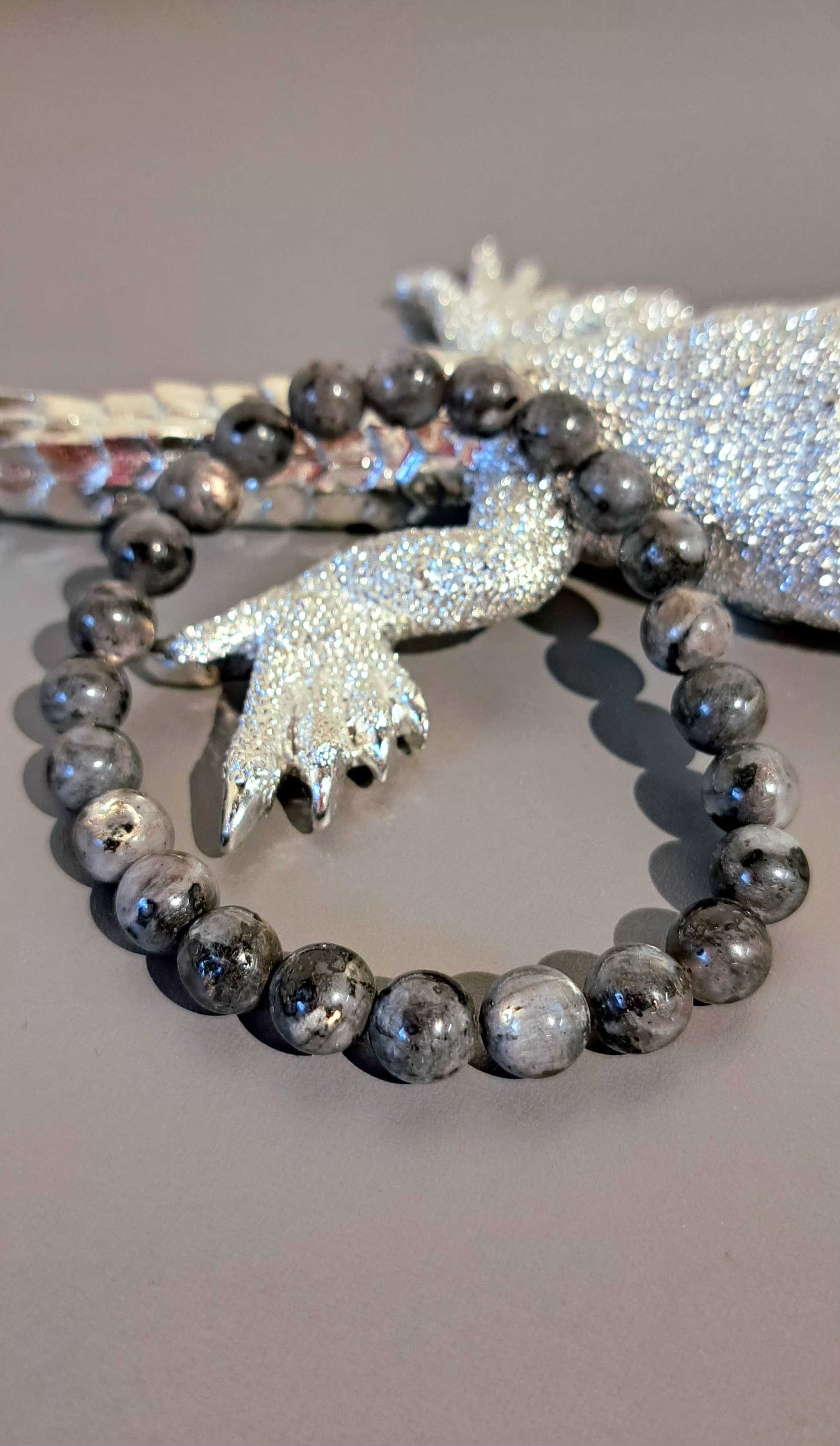 Bracciale artigianale in Labradorite pietre naturali handmade GM_Creations