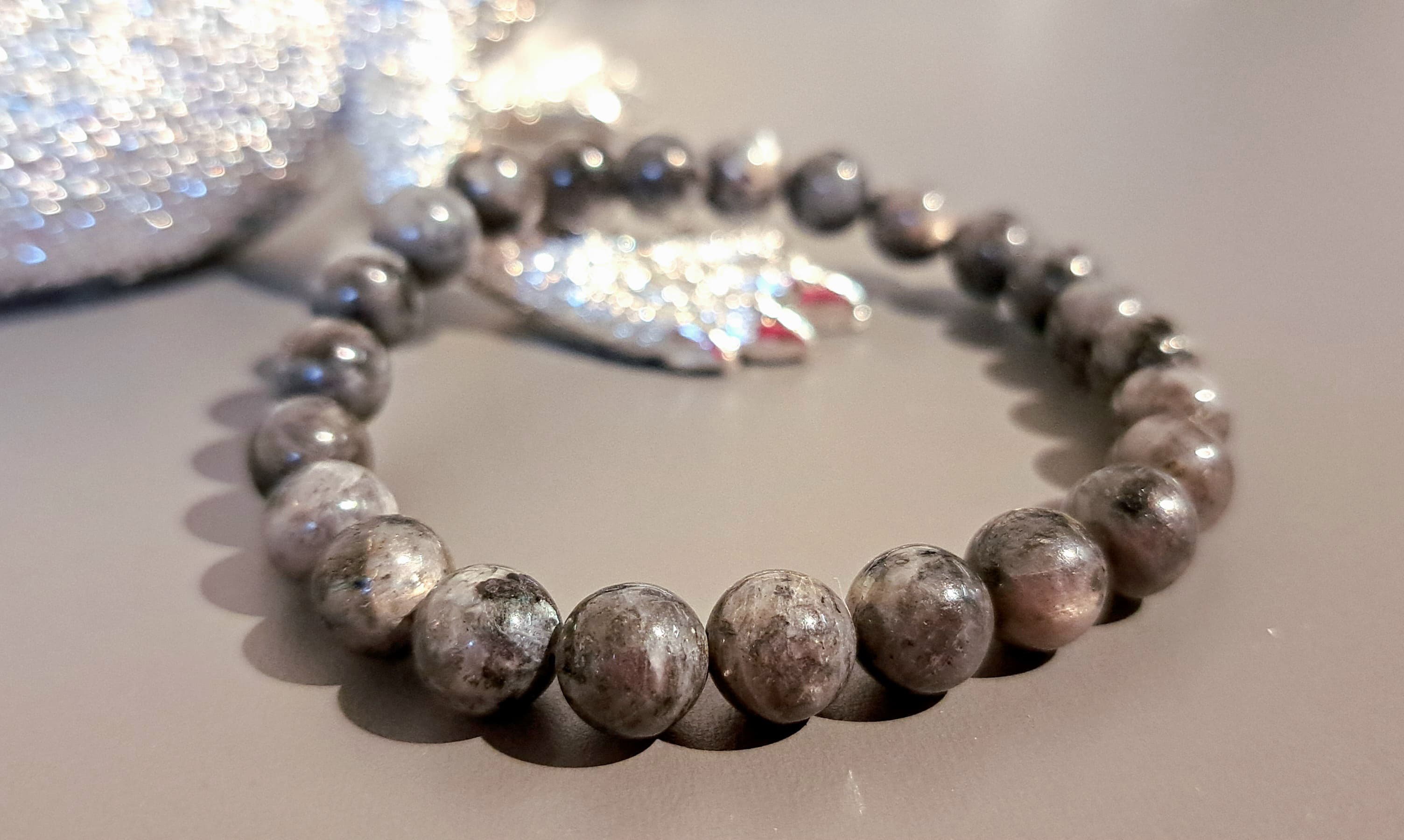 Bracciale artigianale in Labradorite pietre naturali handmade GM_Creations
