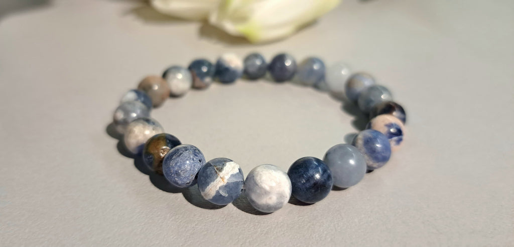 Bracciale artigianale in Sodalite pietre naturali handmade GM_Creations