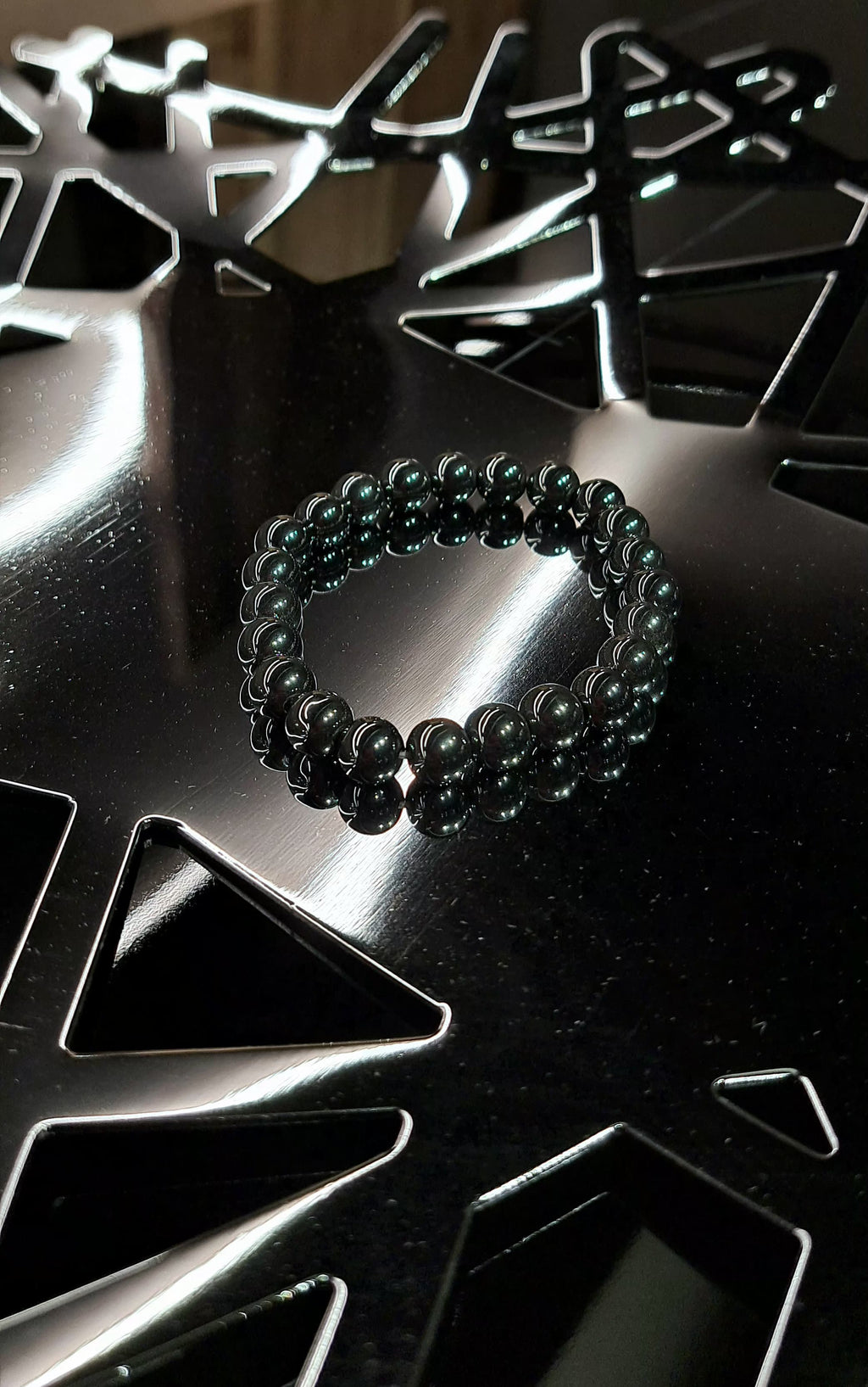 Bracciale artigianale in Ematite pietre naturali handmade GM_Creations