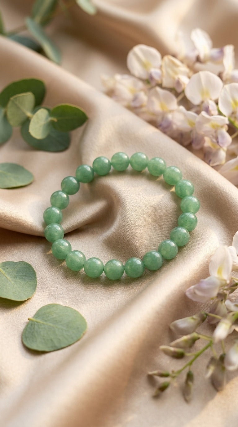Bracciale artigianale in Avventurina Verde pietre naturali handmade GM_Creations