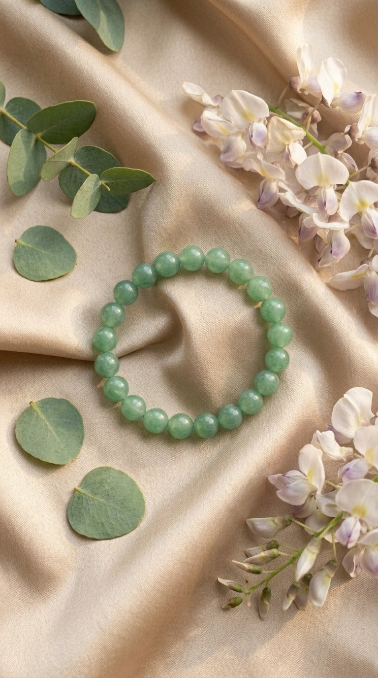Bracciale artigianale in Avventurina Verde pietre naturali handmade GM_Creations