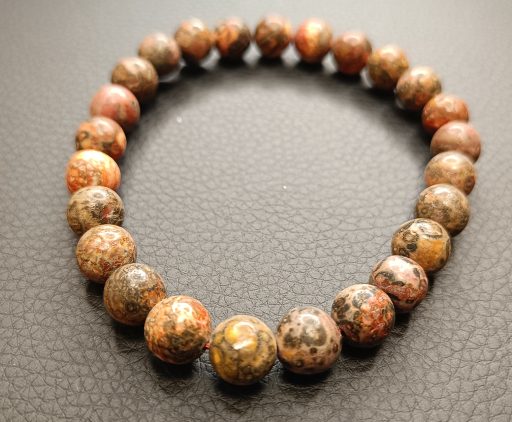 Bracciale artigianale in Diaspro Pelle di Leopardo pietre naturali handmade GM_Creations