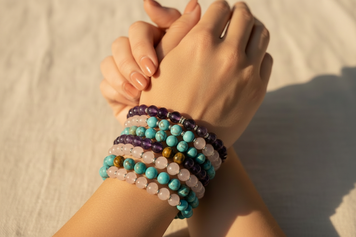 Hero braccialetti perle pietre naturali GM Creations